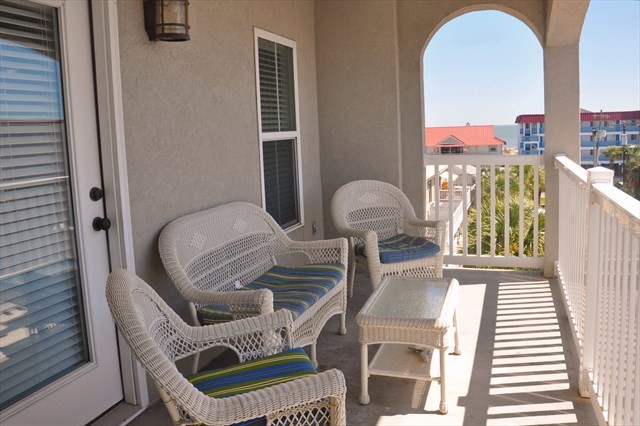 Glimpses of ocean from covered balcony - 26 Atlantic Ave