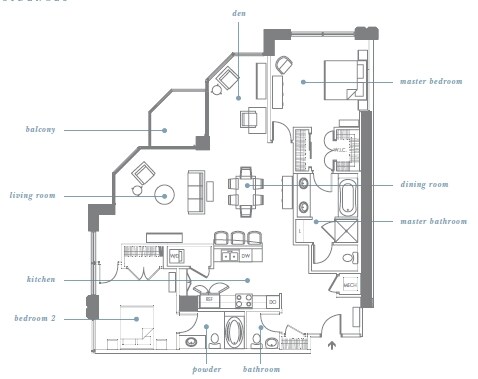 2BR/2.5BA - Gallery Condominiums