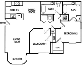 2BR/2BA - Park on Market Apartments