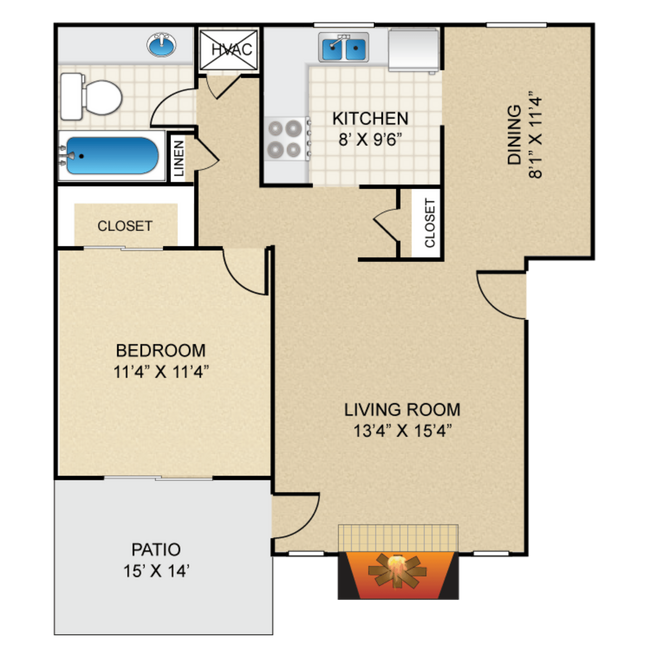 Floorplan - Fiesta Square Apartments & Townhomes