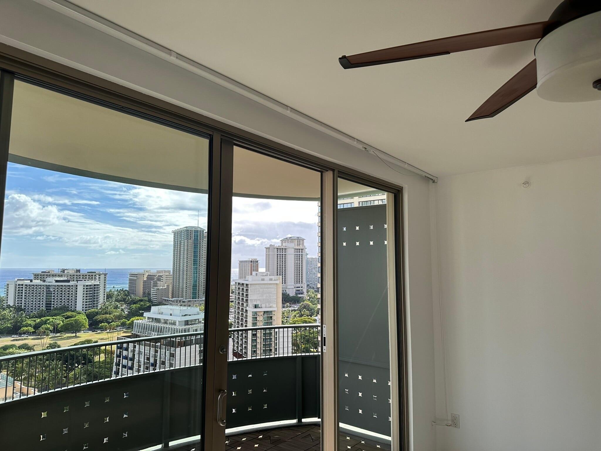 New fan in master bedroom - 421 Olohana St