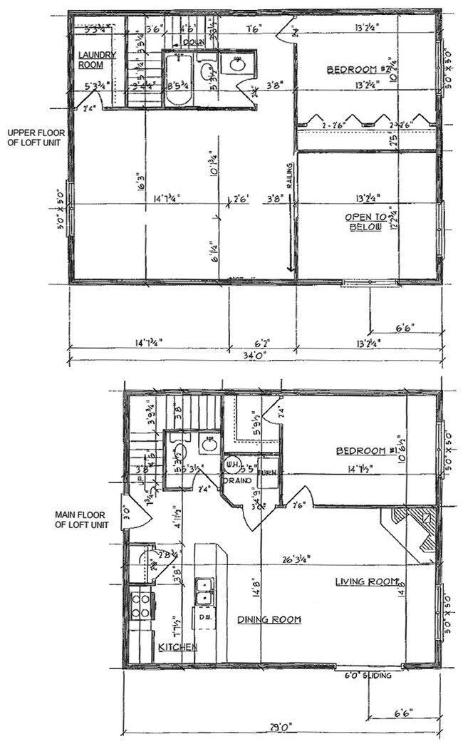 Floor Plan for 2BR Loft - Autumn Ridge