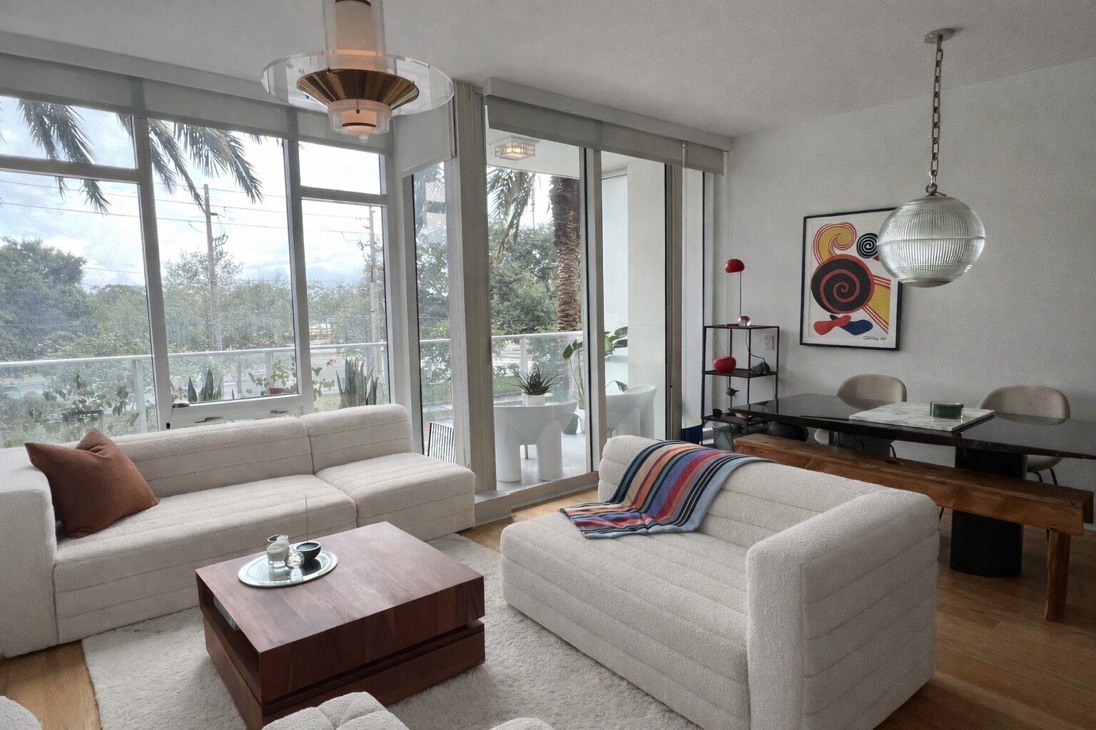 Dining Table is an RH honed marble round table now - 175 1st St S