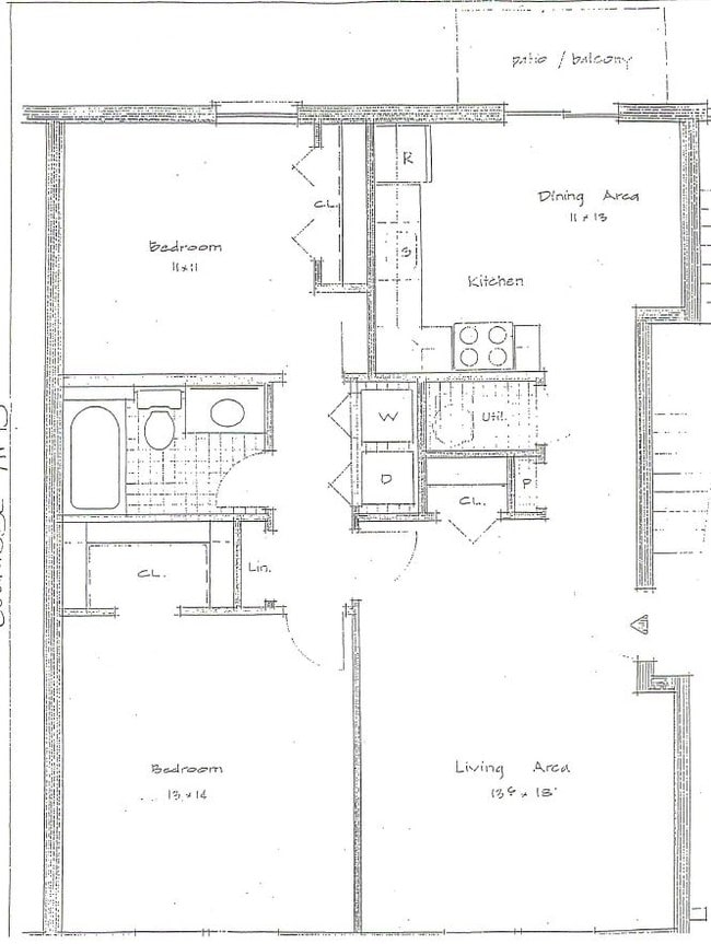 2BR/1BA - Courtside Apartments