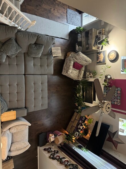 View of living room from loft - 4430 104th St