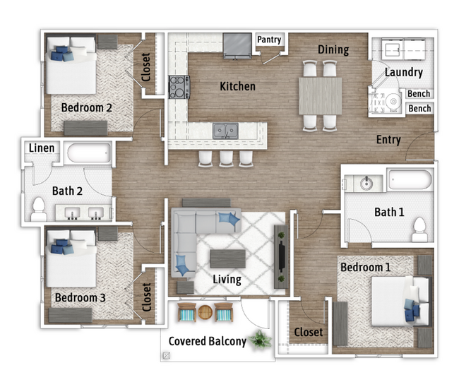 Building Photo - The Azalea- 3 Bedroom Apartment