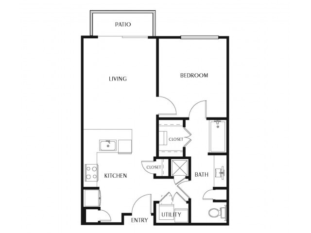 Spacious one bedroom apartment in Legacy West featuring ample natural light and hardwood style flooring - Instrata