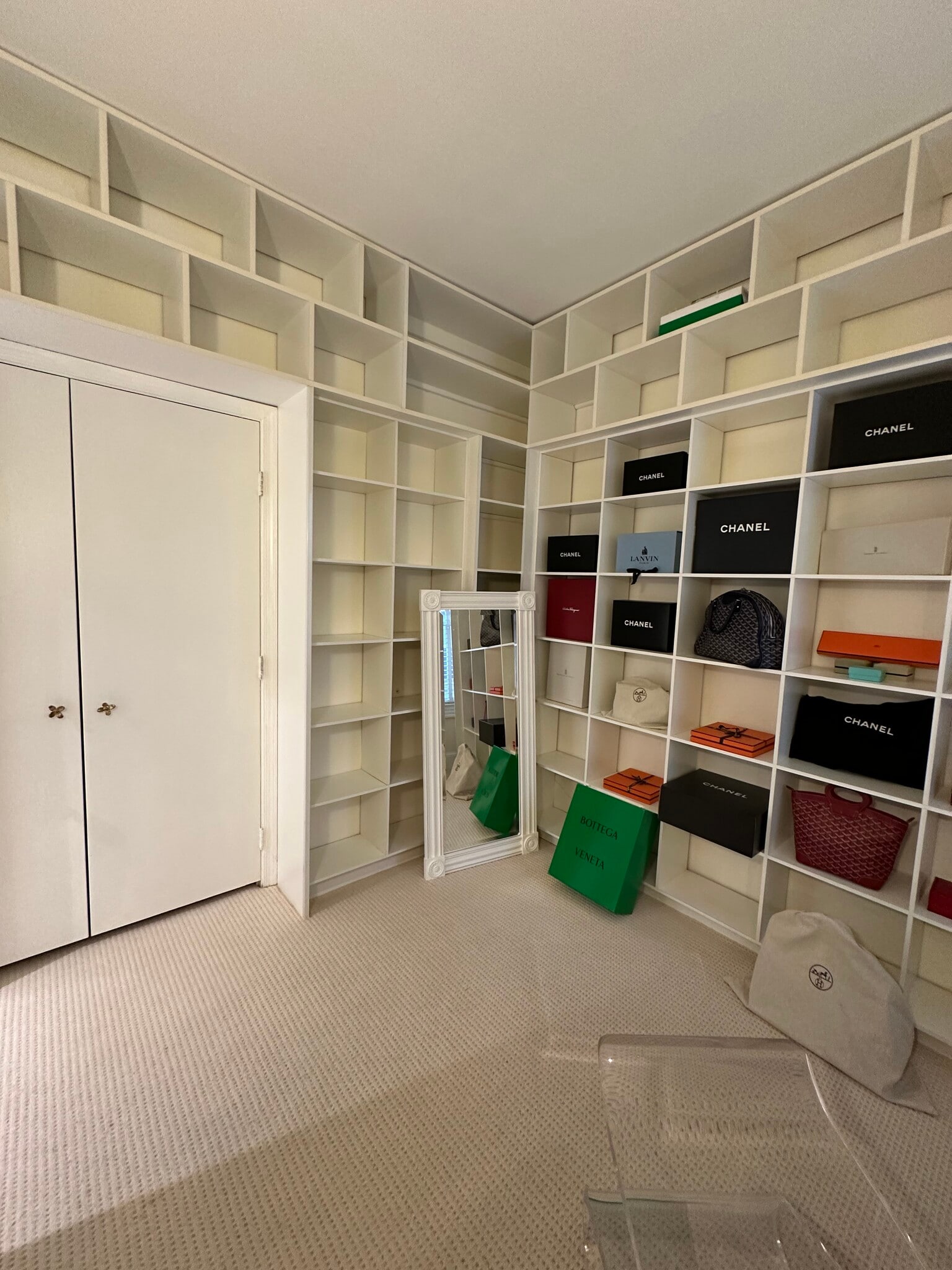 Built-in shelving for shoes and clothing - 3042 R St NW
