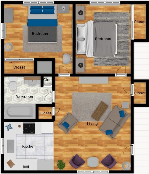 Layout (Does not show finished basement space) - 120 Iffley St