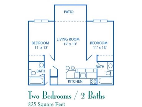 2BR/2BA - Westford Park Apartments