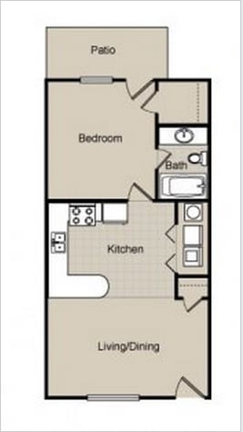 1BR/1BA - Timber East Apartments