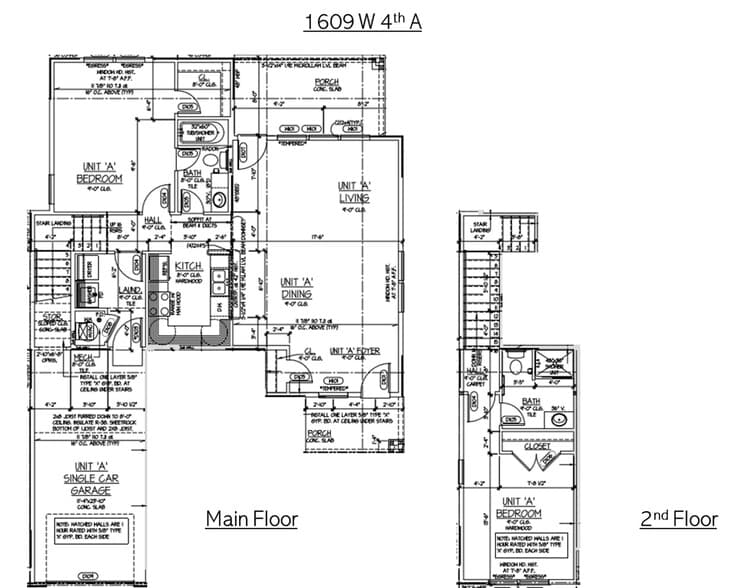 Unit A Floorplan - 1609 W 4th St