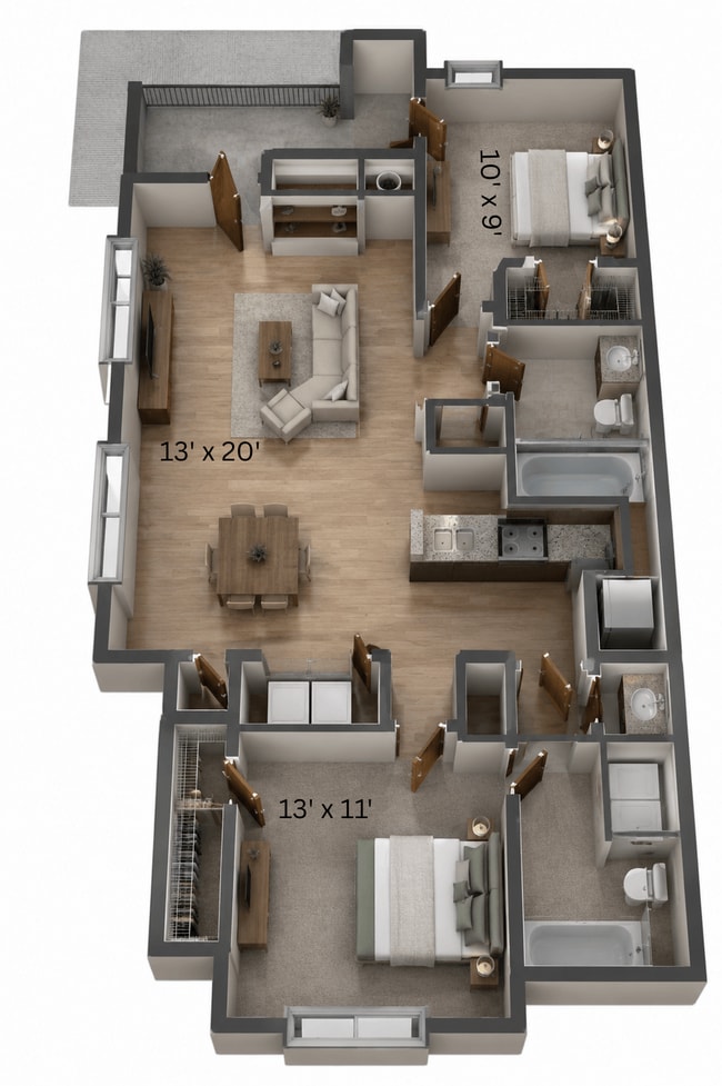 Floorplan - The Robinson on Melrose