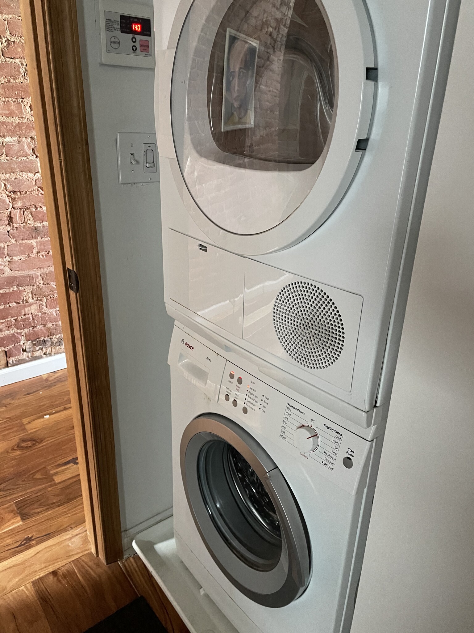 Bosche washer and dryer in main bedroom. Also the unit has a gas on-demand water heater -- so endless hot water - 1003 P St NW