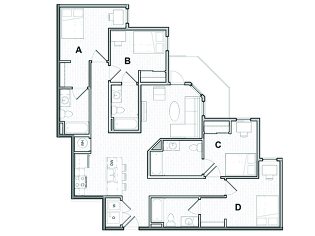 4x4 Premium Balcony B - Student | Uncommon Wilmington