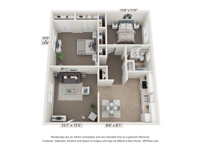2 Bed 1 Bath Large - Concord