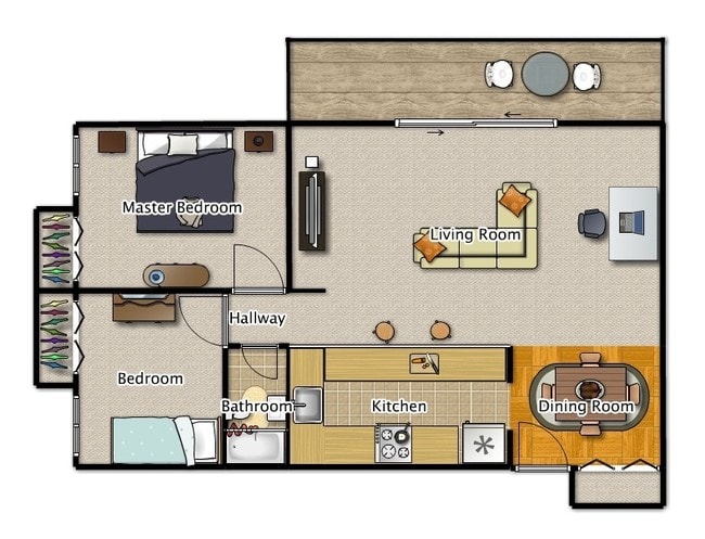 Floorplan - Whispering Woods Apartments