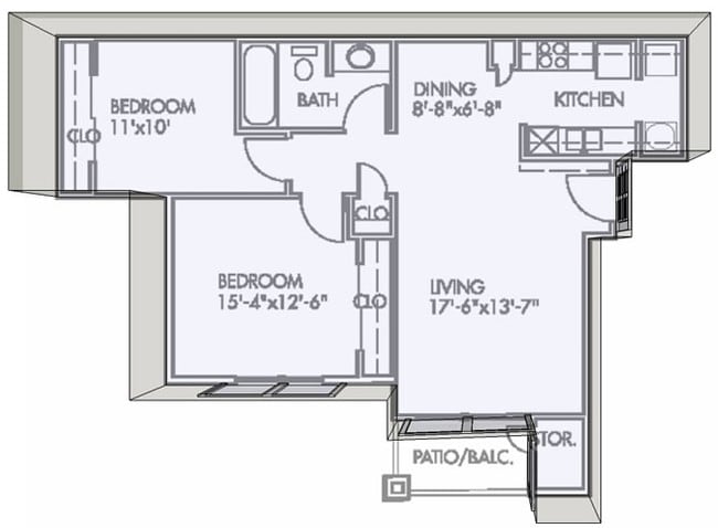 2BR/1BA - Indian Creek Apartments