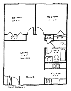 2BR/1BA - The Park