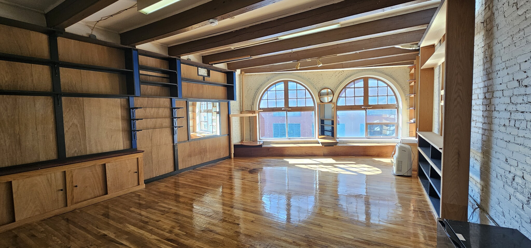 1st Floor w/ Custom Shelving and Beams - 86 Bedford St