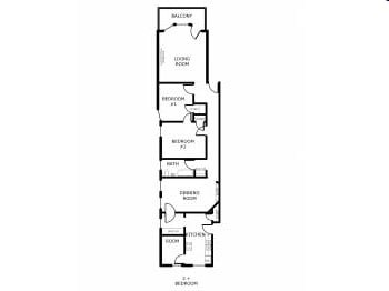 2BR/1BA - Grand & Avon Apartments