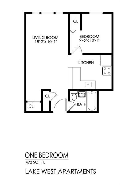 1BR/1BA - Lake West