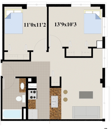 2BR/1BA - The Embassy