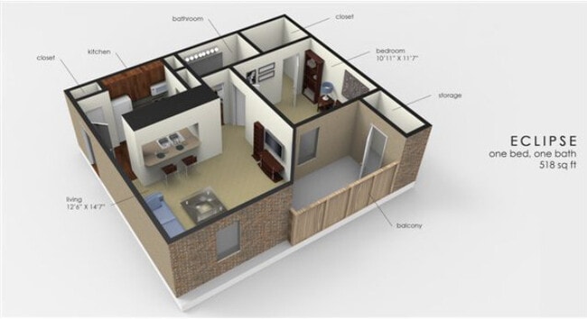 Floorplan - Sunset Point Apartment Homes