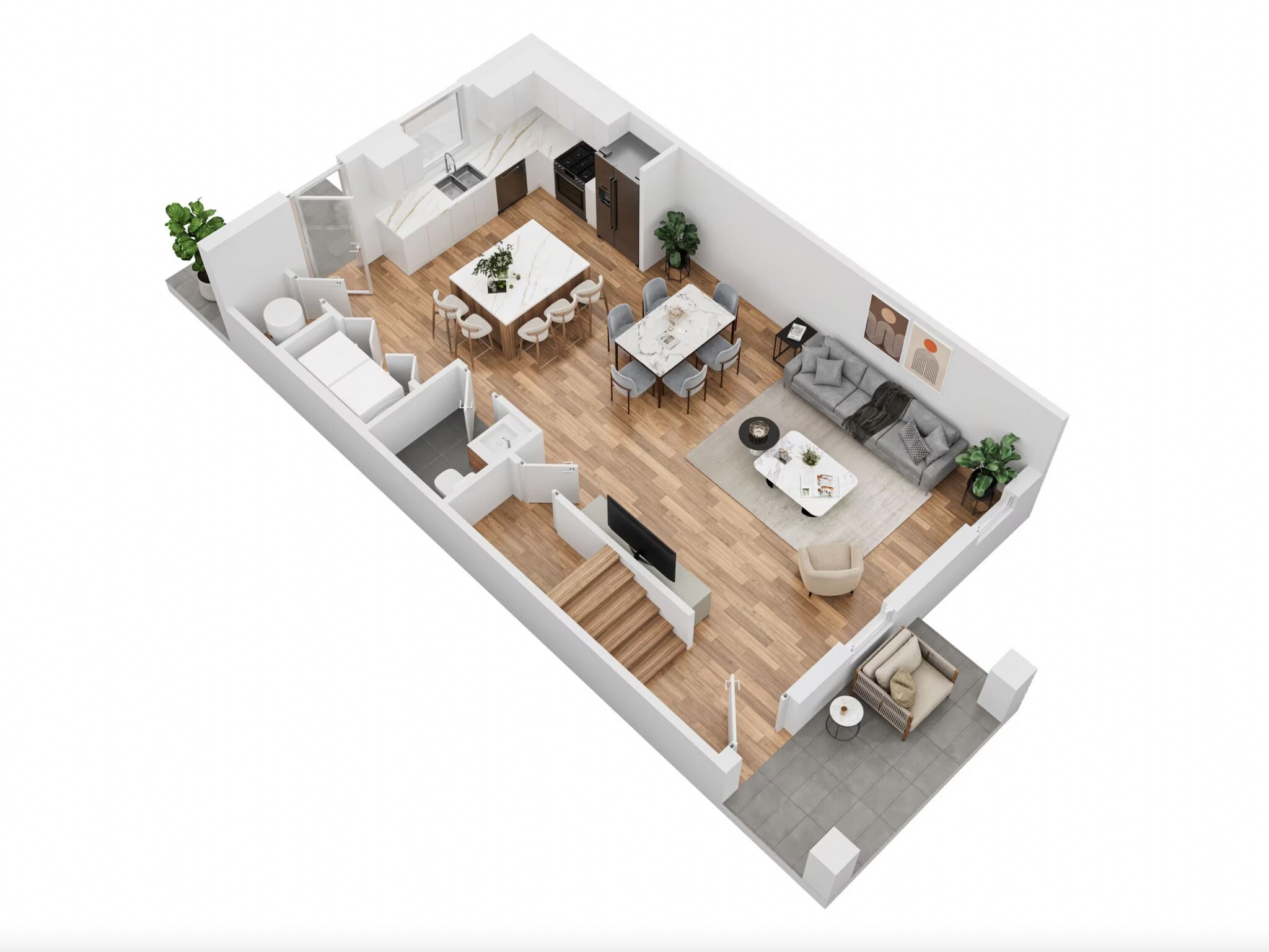 First Floor Rendering - 113 E 9th St