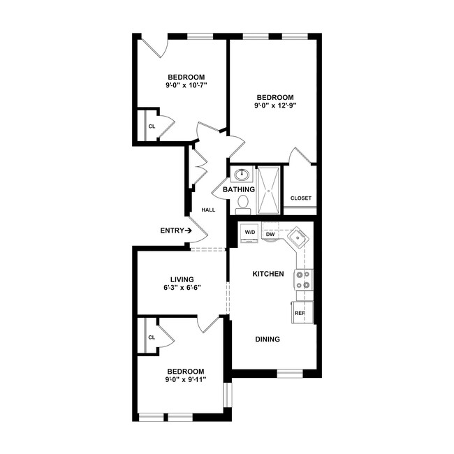 Floorplan - Clearway Apartments