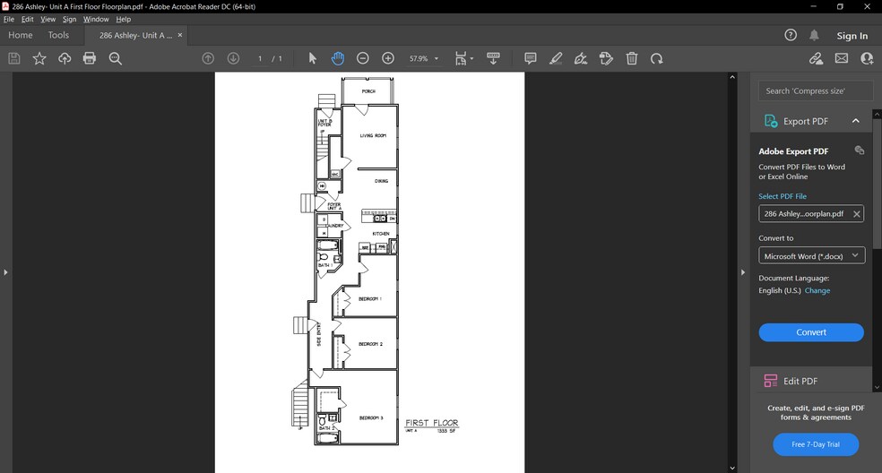 Floorplan - 286 Ashley Ave