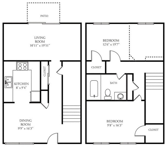 2BR/1BA 1040 sq ft - Coach Lantern Apartments, LLC