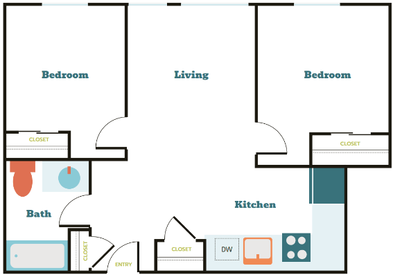 Floorplan - Tahoma Valley Apartments