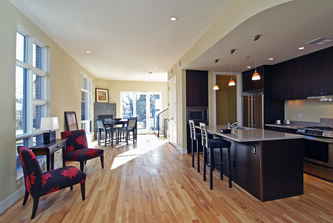 Kitchen/ Fireplace - Washington Street Townhomes