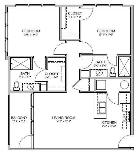 Floorplan - Apartments at the Yard: Keystone