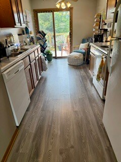 Kitchen w/fridge, DW, stove - 509 N 1st St