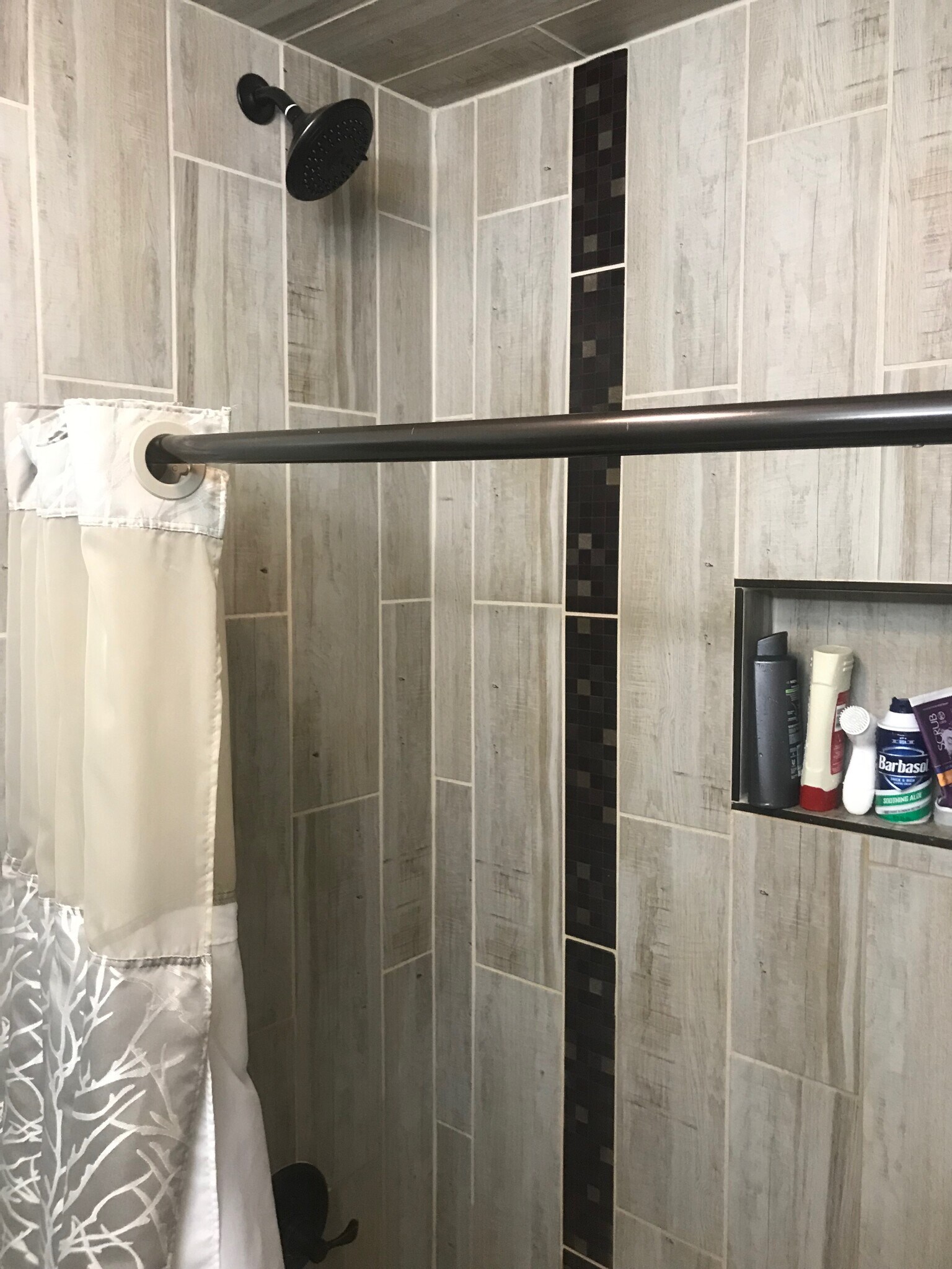 Custom all tile shower and new bathroom vanity - 1209 W Plum St