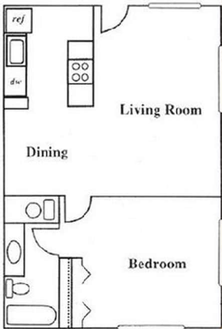 1BR/1BA - Bellview Apartments