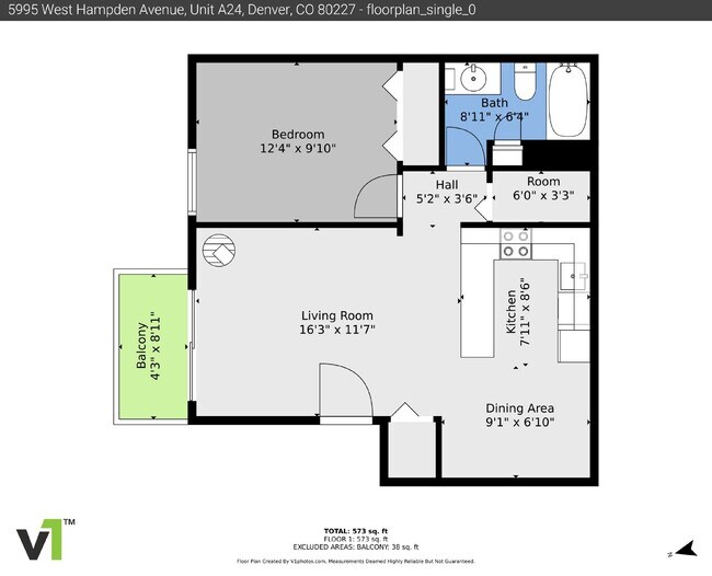Building Photo - $940.95 with Half Off the first month's rent, 1 Bed, 1 Bath, Condo in Denver with Cozy Fireplace!