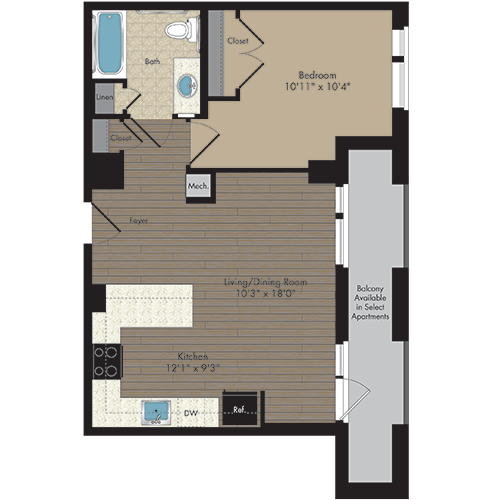 Floorplan - Hodge on 7th - Senior Living