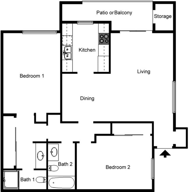 Floorplan - Don Miguel Apartments