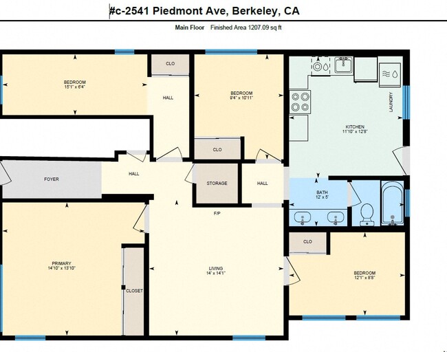 Floorplan - 2541-2543 Piedmont Ave.