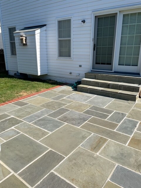 New Flagstone sunken patio - 9629 Overton Dr