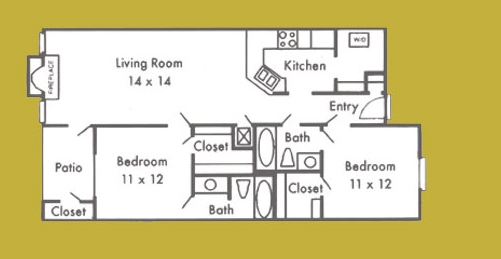 2BR/2BA - Magnolia Terrace