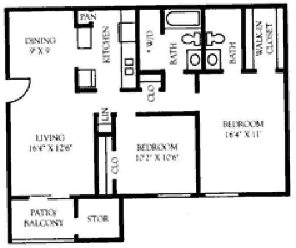 2BR/1.5BA - Morehead Apartments