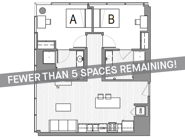 2x2 C - Fewer than 5 Spaces Remaining! - Student | Rise at Riverfront Crossings