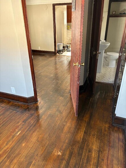 Bathroom/bedroom/living room view - 121 5th Ave SW