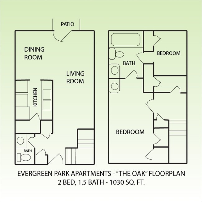 Floorplan - Evergreen Apartments