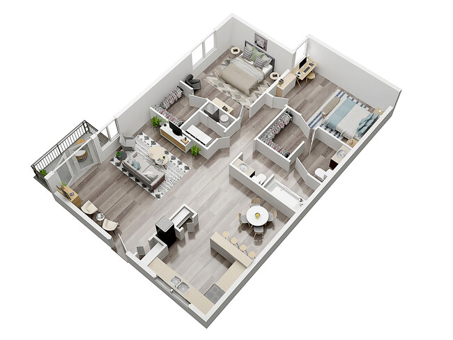 Naples - 2 Bed 1.5 Bath - 1071 Sq. Ft. - Aria Beach