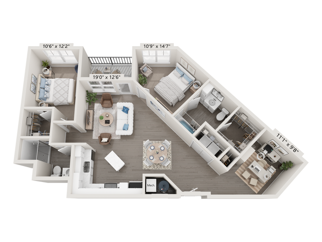 Floorplan - Attain at Chic's Beach (Haven Residences)